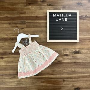 NWT Matilda Jane Dream Chasers In The Hammock Sleeveless Smocked Pink Tank Top 2